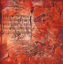 293 296 294 295 293 Jan Kristofori (1931 2004) Hudební motiv strukturální malba, sololit, 1993, 26 x 26 cm, sign.