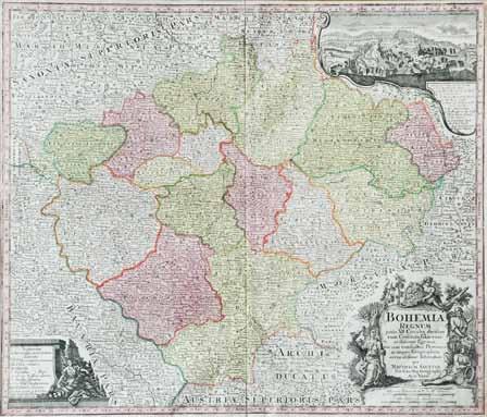 326 Matthäus Seutter (1678 1756) Mapa Čech mědirytina, kolorováno, 50 x 58 cm, rám 9 000 Kč ( 360) (15 000-20 000 Kč) 326 327 Radoslav Kratina (1928 1999) Bez názvu serigrafie, 24,5 x 16,5 cm, sign.