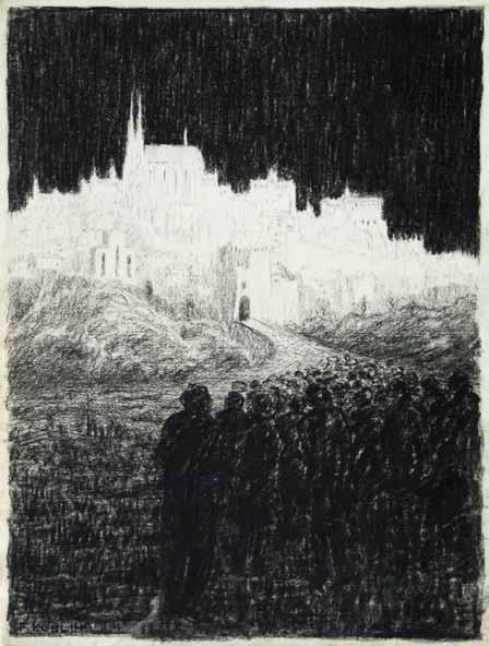 26 František Kobliha (1877 1962) Mstivá kantiléna uhel, papír, 1914, 62 x 47 cm, sign. LD F.