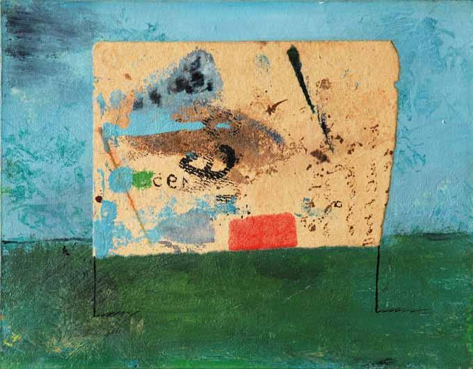33 33 Kamil Lhoták (1912 1990) Růžový obdélník smíšená technika na lepence, 1960, 17,5 x 22 cm, sign.