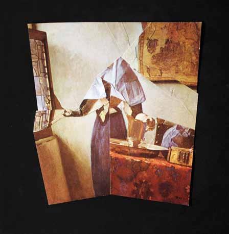 36 Jiří Kolář (1914 2002) Toaleta (podle Johanessa Vermeera) muchláž, 1995, 30,3 x 27 cm, PD monogr.