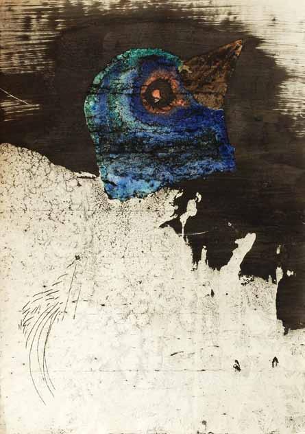 38 Čestmír Janošek (1935) WAS IST OBEN mrazovka, papír, 1968, 87,7 x 62,3 cm, sign.