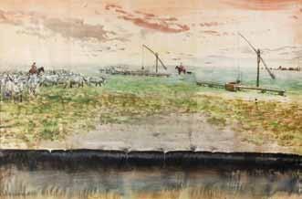 Burian (1905 1981) Pod ledem tuš, papír, 15,7 x 24,7 cm, sign. LD Z.