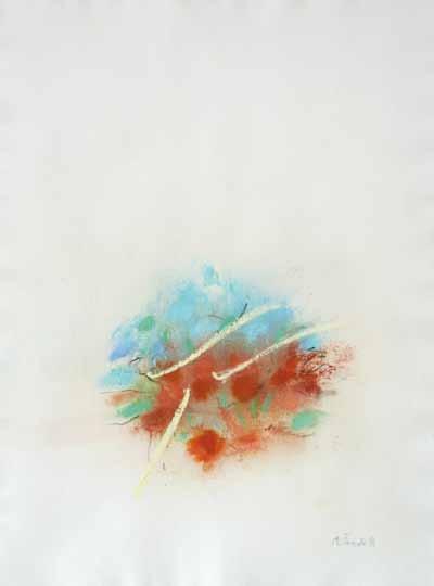 ( 200) (7 000-10 000 Kč) 104 105 Miroslav Šnajdr (1938) Malířské psaní olej, pastel, 2005, 100 x 100 cm, sign. PD M.