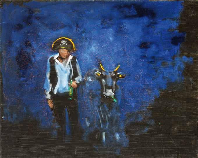 115 115 Alena Anderlová (1977) Pirát olej, plátno, 50 x 40 cm,