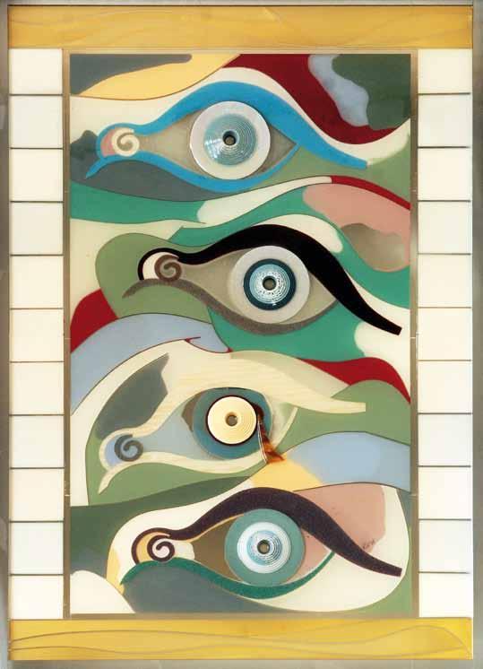 120 120 Pavel Filip (1962) Ptáci letí litá pryskyřice, akryl, perleť, 2008, 97 x 67 cm, sign.