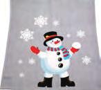 Velikost: 15,5 x 2,8 x 2,8 cm 27987 Dětská deka se sněhulákem Měkká fl eecová deka pro děti s obrázkem sněhuláka. 100 x 120 cm.