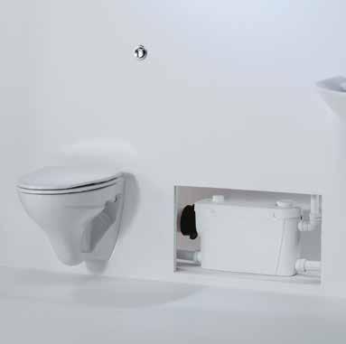 ČERPANIE ODPADOVEJ VODY Kompaktné automatické prečerpávacie stanice na odvádzanie splaškových vôd z toaliet, umývadiel, vaní, spŕch a práčok, z priestorov mimo dosahu napojenia na odpad, alebo na