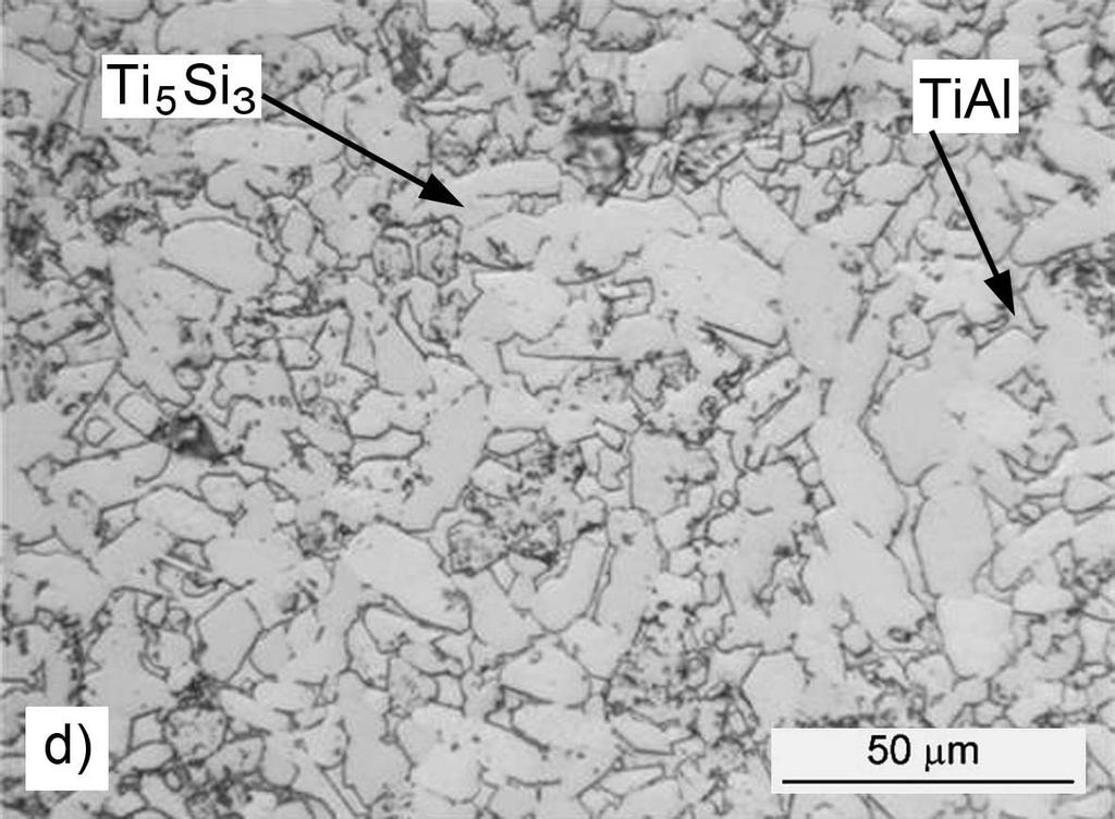 Microstructure of materials prepared by reactive sintering at 900 C for Si20.