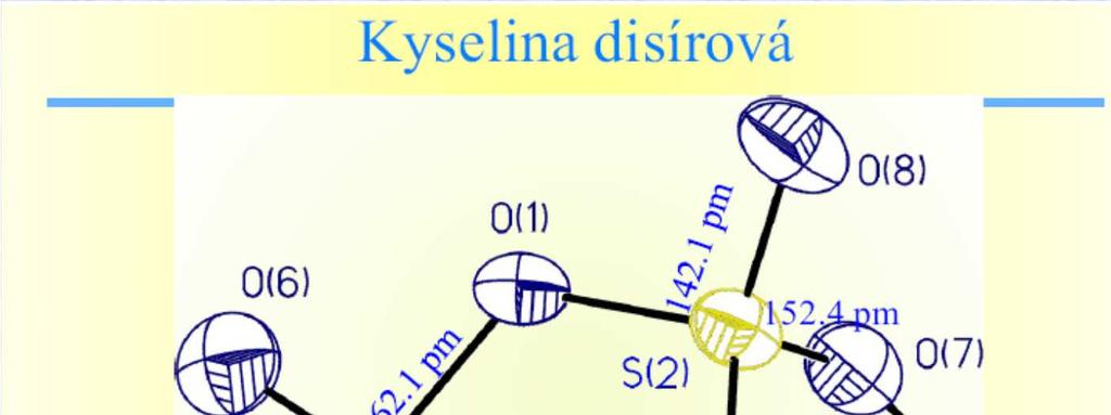 Síra sloučeniny - kyseliny polysírové a jejich soli