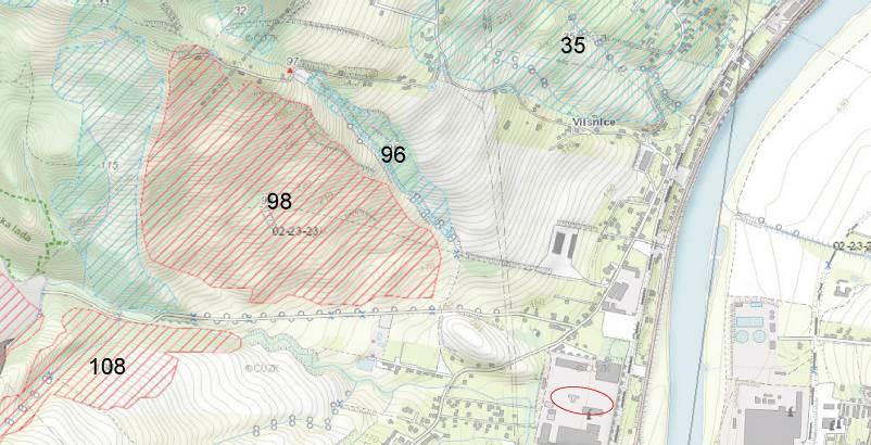 ani recentní akumulační procesy vlivem ukládání sedimentů. C.1.5.4.2. Svahové pohyby Ve svazích nad Labem v okolí záměru se nachází mnoho sesuvných (resp.