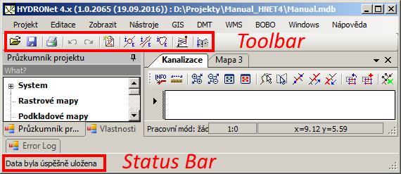 1.3 Otevření nového mapového okna, jeho kopie nebo přejmenování 1.3.1 Otevření nového mapového okna V hlavní nabídce menu, v rozbalené nabídce Windows, kliknout na položku Nové mapové okno Mapové