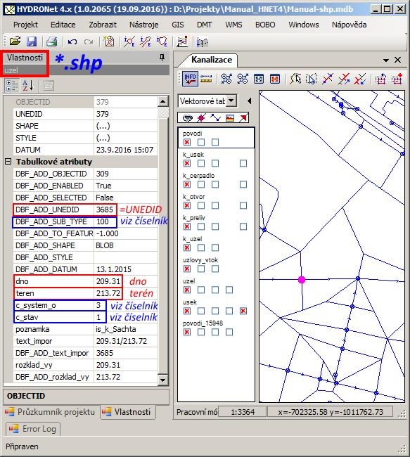 1.9.3.4 Převod na systémové tabulky Stisknutí tlačítka (Info/Edit) na tlačítkové liště (resp. SHIFT, viz kap. 1.5.