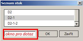 Na nástrojové liště u okna Editace stok (viz Obr.