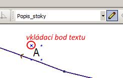 Vložený textový řetězec: Kliknutím na v dialogovém okně Přidat text (viz Obr. 208) se do mapy vloží, které lze funkcí (Smazat) z dané tabulky, nebo záznam editovat.
