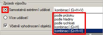 o U přetížených úseků lze v dialogovém okně Editor úseku Hydraulika profilu