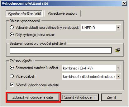 Obr. 236 Okno Vyhodnocení přetížení