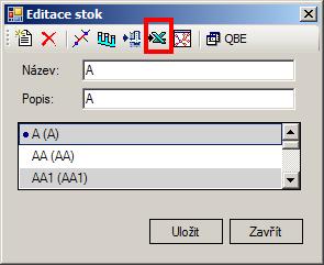 1.14.5.5 Zobrazení tabulky charakteristik pro STOKY Stoky se nadefinují viz kap. 1.10.