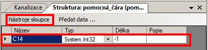 43 Zobrazení struktury tabulky (nově založená tabulka) Obr.