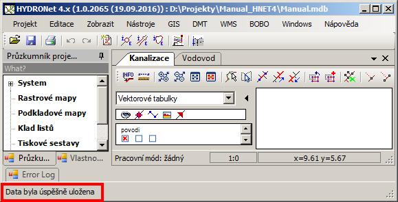 Obr. 5 Informace o