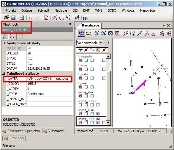 1.9.2.6 Převod tabulky _POLYLINE na systémovou tabulku K_USEK Stisknutí tlačítka (Info/Edit) na tlačítkové liště (resp. SHIFT, viz kap. 1.5.