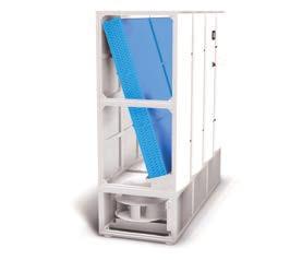 Velké EC-ventilátory Tím, že jednotky Ultra-DENCO využívají pro instalaci EC-ventilátorů zdvojenou podlahu, snižují se tak ztráty způsobené statickým tlakem a redukují tím spotřebu energie.
