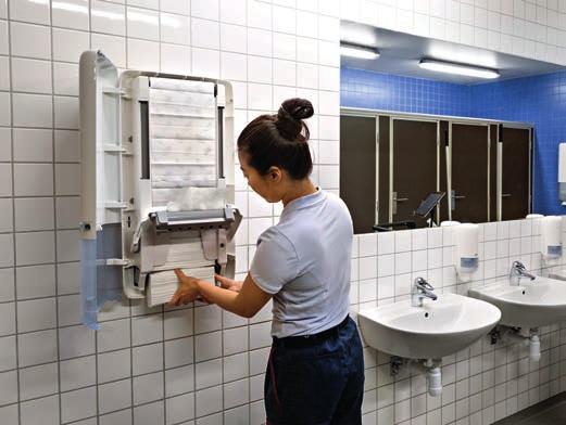 Buďte připraveni na davy návštěvníků s Tork PeakServe navazujícími papírovými ručníky Nový standard pro toalety a umývárny s vysokou frekvencí návštěvnosti Díky menšímu zdržení na toaletách se