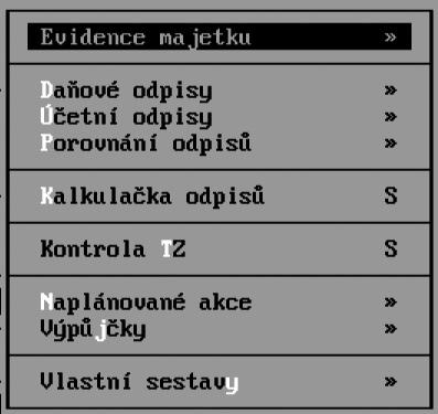 Modul MAJETEK Vylepšené generování odpisů nově pořízeného nehmotného majetku Při generování odpisů nově pořízeného majetku program nyní automaticky posouvá datum prvního odpisu o měsíc oproti datu
