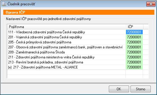 Zaměstnanci nastavenou volbu Registrační povinnost. (Kde?