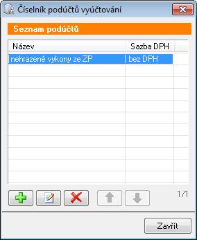 Než začneme do programu vkládat jednotlivé výkony nehrazené ze ZP, je potřeba pro správnou funkčnost vyúčtování zadat v modulu Zdravotní část pokladnu a podúčty.