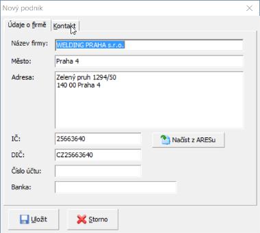 Adresář firem 31 obr. 4 - úprava údajů o firmě obr.