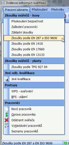 Zápis zkoušek svářečů 53 obr.