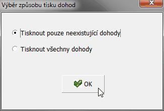 2, pokud vyberete možnost "Tisknout pouze neexistuj ící dohody" program vytiskne dohody pouze těch svářečů, kterí ještě nemají podepsanou dohodu o součinnosti. Obr. 1 - tisk dohod o součinnosti Obr.