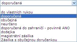 subjektu - odesílatele jsou po uložení dokumentu zobrazeny na záložce Doručení.