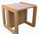 22 cm odstín BUK Multifunkční židlička - stoleček Konstrukce je vyrobená z masivního bukového