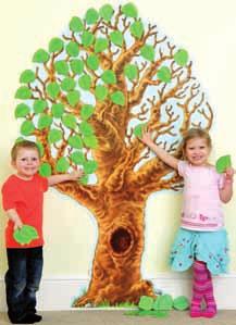 Kromě jablíček si děti mohou samy vytvořit různé jiné ovoce a upevnit na strom. 64 10136.