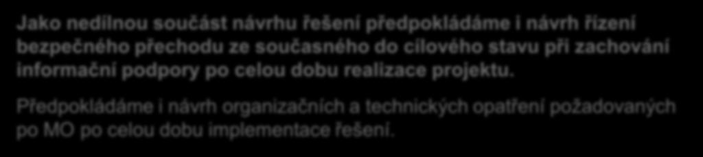 technických opatření požadovaných po MO po