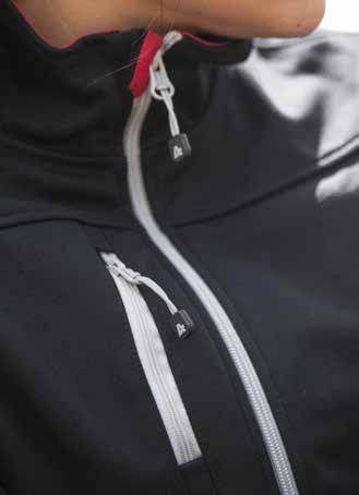BARVA 543 Půlnoční modrá/červená, Černá/Červená, 941 Šedá/Červená. Dámská Windbreaker CODE-1449 Větru odolný, vodě odmítavý, prodyšný a rychle schnoucí. Dvě přední kapsy na zip.