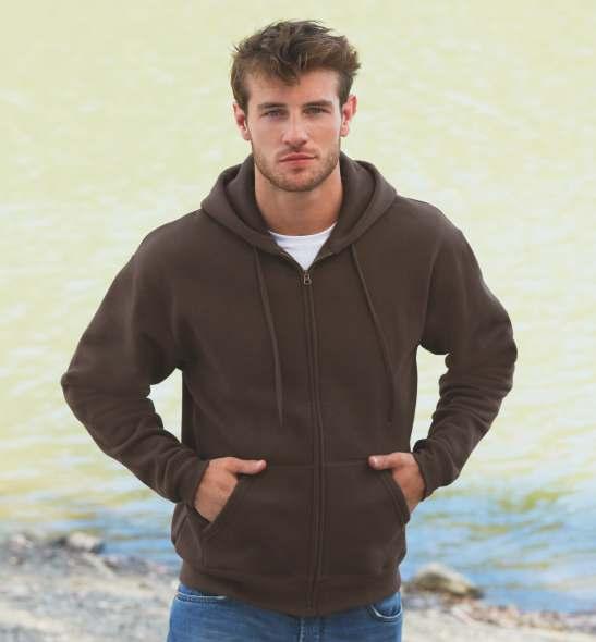 MIKINY MIKINY F620340 Pánská mikina s kapucí Premium Hooded Sweat Jacket Pánská mikina s kapucí z dvojité látky, 2 přední kapsy, elastické náplety na koncích rukávů a spodním okraji,