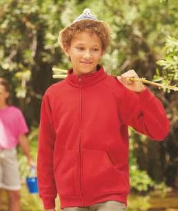 F620010 Dětská mikina Kids Premium Sweat Jacket se zipem Dětská mikina se stojáčkem, 2 přední kapsy, žebrované náplety s příměsí elastanu na koncích