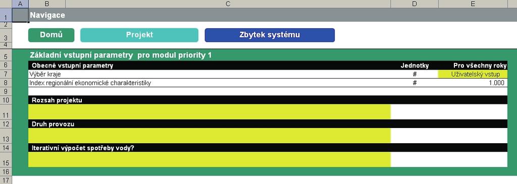 Pro snadnější orientaci při vyplňování listu je pro Zpracovatele zavedena tzv.