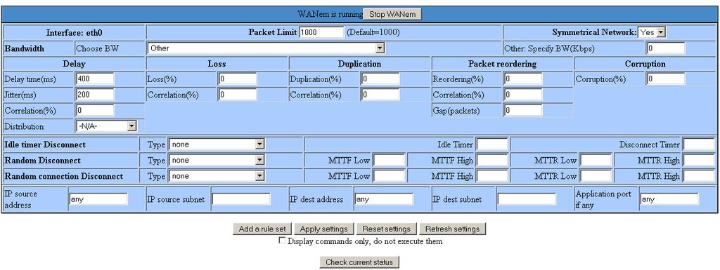 bere v potaz pouze jednosměrný provoz paketů na síti a neřeší tedy v potaz parametry jako zpoždění a ozvěny.