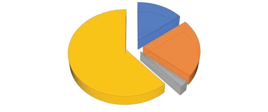 PODÍL ŽÁKŮ V JEDNOTLIVÝCH OBORECH ZUŠ VE ŠK.R. 2016/2017 taneční 15% hudební s výukou 61% výtvarný 22% literární dramat.