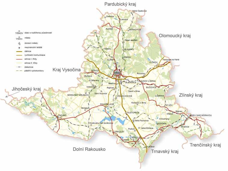 1 Stručná charakteristika Jihomoravského kraje Základní informace o Jihomoravském kraji v roce 2016 Jihomoravský kraj se rozkládá v jihovýchodní části České republiky při hranicích s Rakouskem a