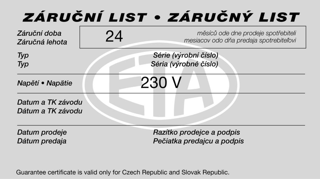 14301_RPO500_pila_rucni _CZ-SK 16.5.2005 11:06 Stránka 20 RPO 550 ~ Lc = 104 db (A) (re 1 pw) Kupující byl seznámem s funkcí a se zacházením s výrobkem.