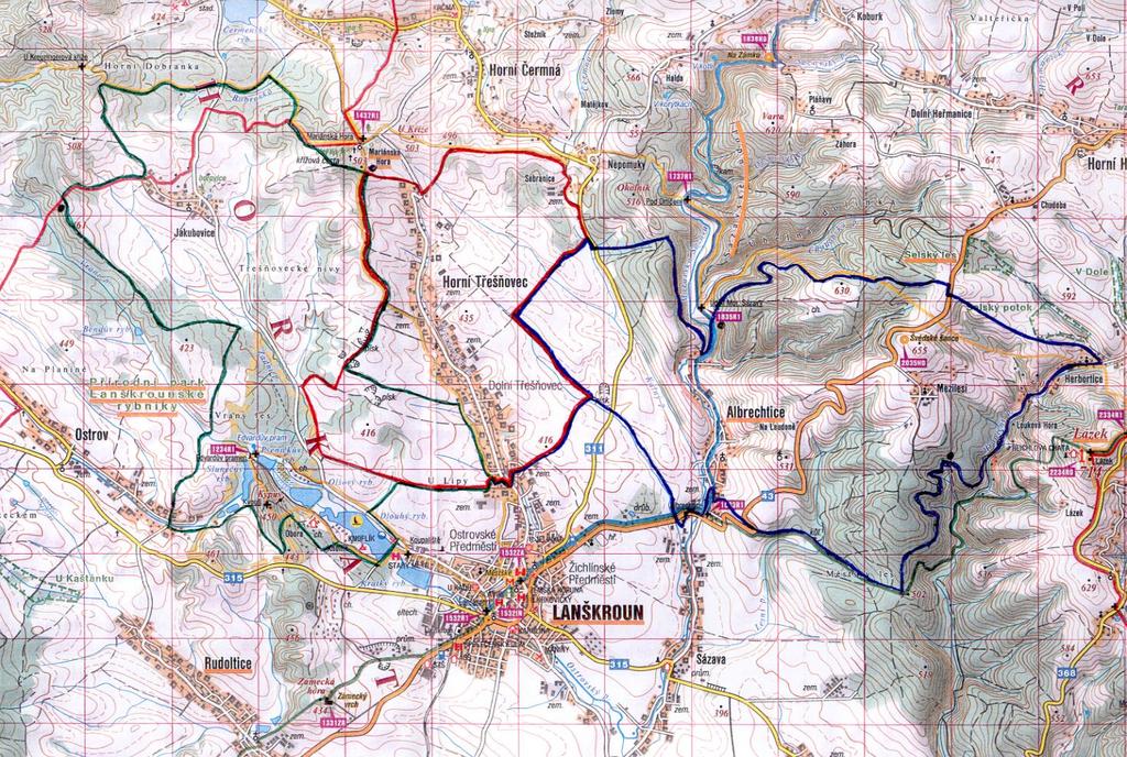 Mapa znázorňující