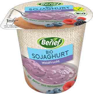 11920 10 x 160 g DE, 4004790106405 Sojaghurt mango marakuja BERIEF Složení: sójová složka 79 % (voda, sójové boby*, přírodní třtinový cukr*, kukuřičný