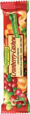 2500 25 x 40 g DE bez cukru 4006040208907 Tyčinka KAKAO-POMERANČ RAPUNZEL Složení: datle, kakao 10 %, meruňky, med 10 %, slunečnicový olej, oplatka z bramborového škrobu, Bourbon