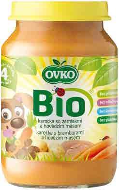 17030 6 x 190 g SK 8586015172694 Karotka s bramborami a hovězím masem OVKO Složení: pitná voda,