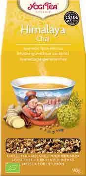 2782 8 x 90 g IT 4012824529359 Himalaya Chai sypaný Yogi Tea Složení: zázvor 37 %, skořice, fenykl, anýz,
